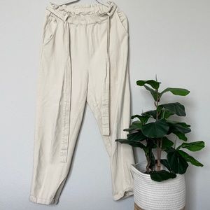 Cream Thread & Supply paper bag pants